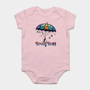 Brolly Boss Colorful Umbrella design Baby Bodysuit